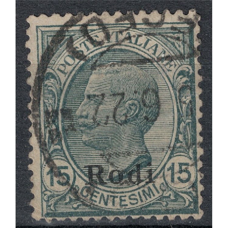 AEGEAN RHODES 1921 15c US slate