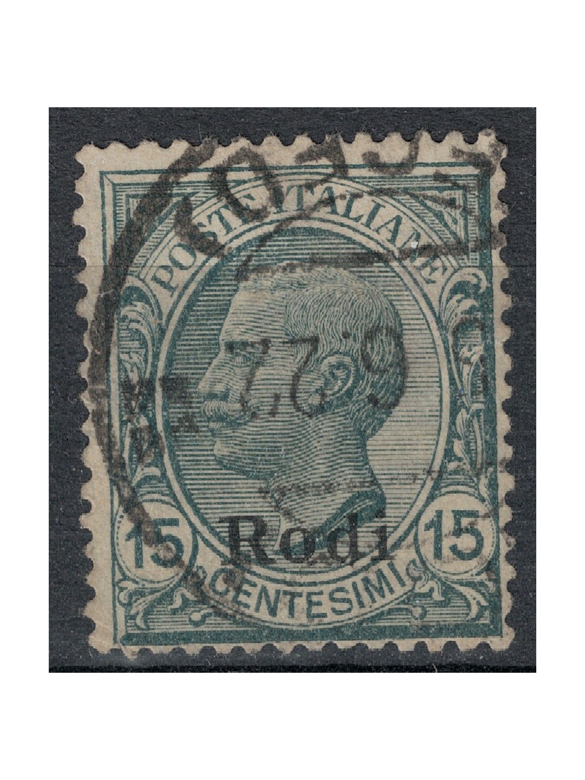 AEGEAN RHODES 1921 15c US slate