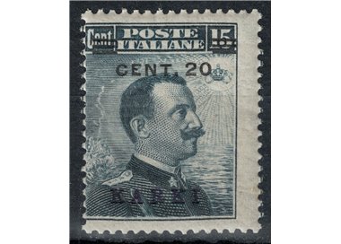 EGEO CARCHI 1916 20c su 15c grigio nero MNH**