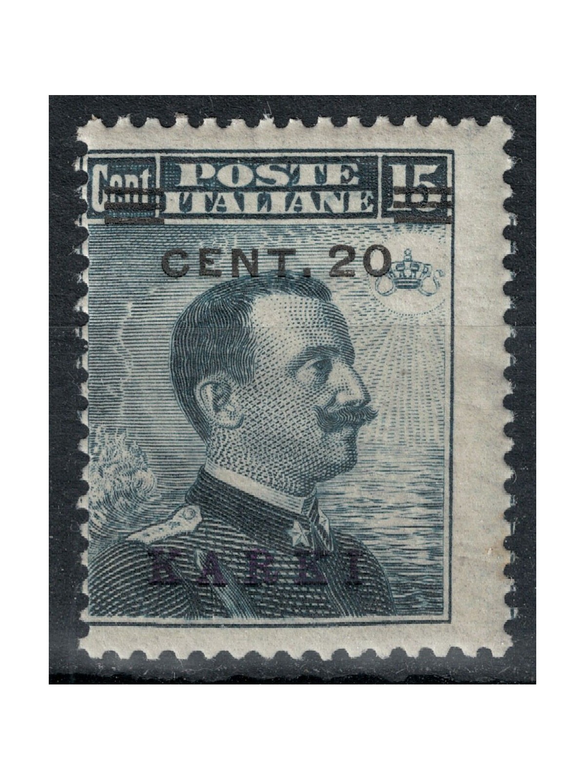 EGEO CARCHI 1916 20c on 15c grey black MNH**