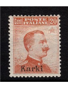 EGEO CARCHI 1917 20c orange without watermark MNH**