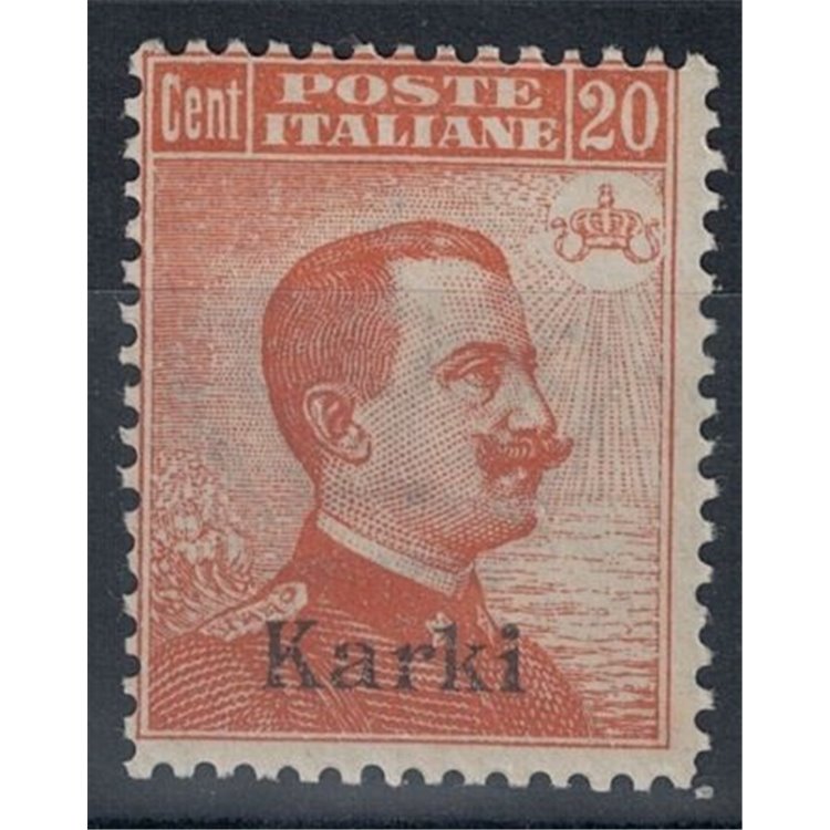 EGEO CARCHI 1922 20c arancio filigrana corona MNH**