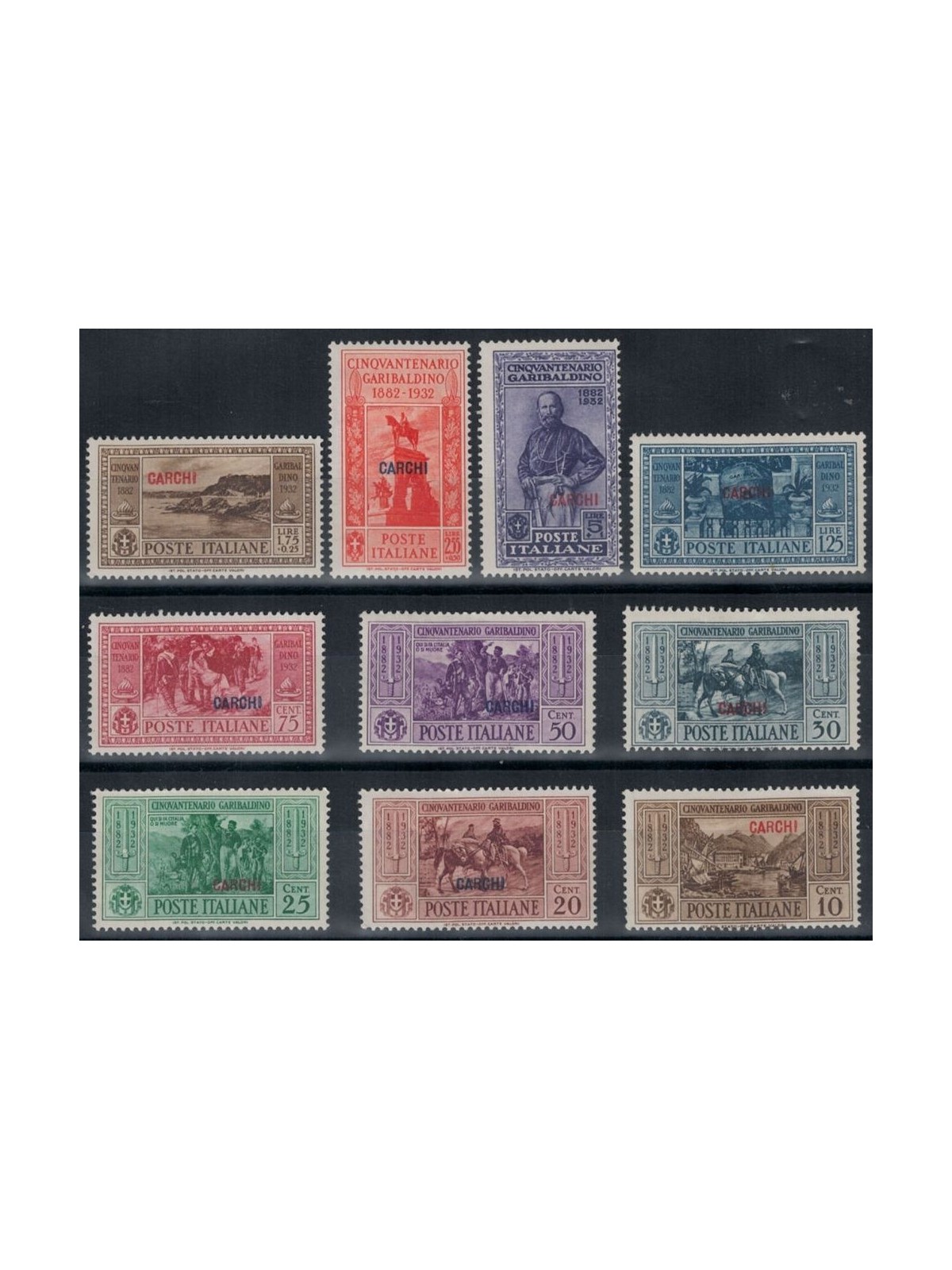 EGEO CARCHI 1932 Giuseppe Garibaldi 10v MNH**