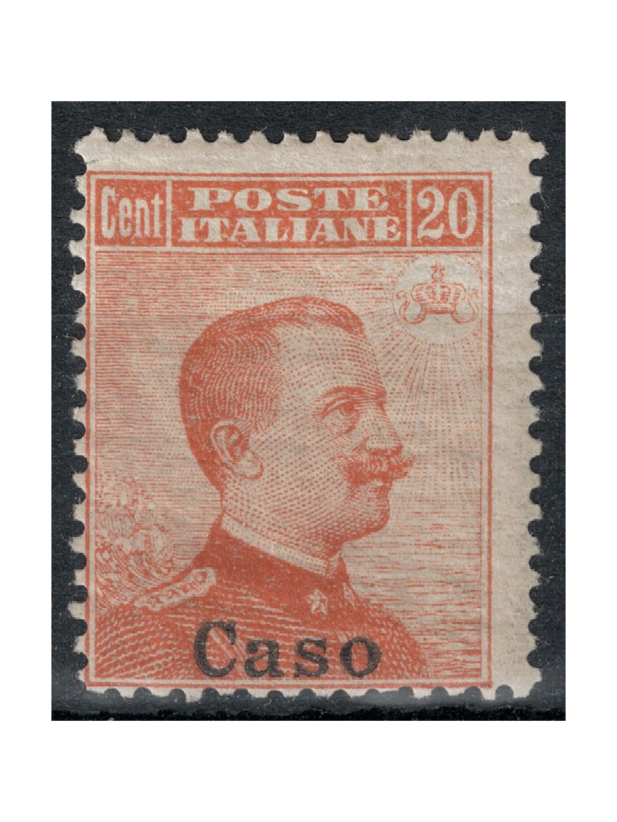 EGEO CASO 1917 20c orange without watermark MNH**