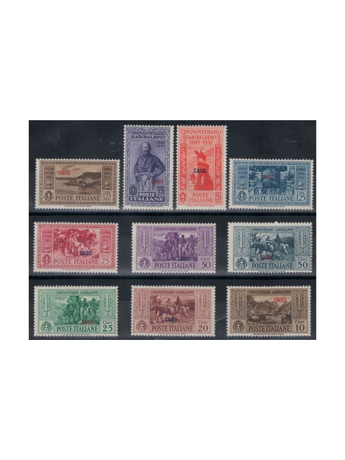 AEGEAN CASE 1932 Giuseppe Garibaldi 10v MNH**
