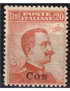 EGEO COO 1922 20c orange watermark crown MNH**