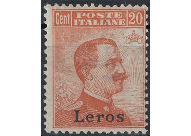 AEGEAN LERO 1917 20c orange without watermark MNH**