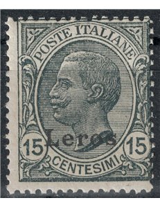 AEGEAN LERO 1921 15c slate MNH**