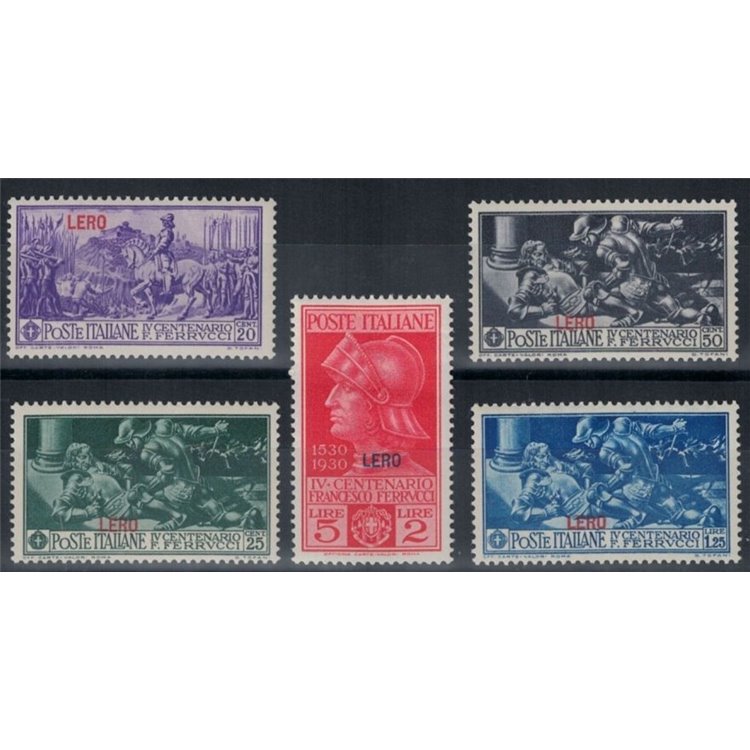 AEGEAN LERO 1930 Francesco Ferrucci 5v MNH**