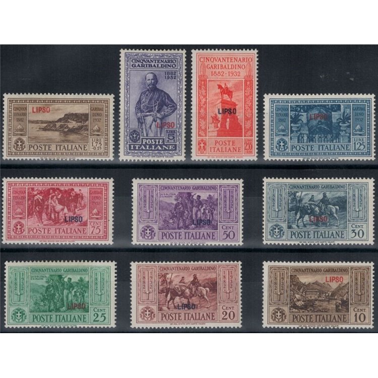 EGEO LIPSO 1932 Giuseppe Garibaldi 10v MNH**