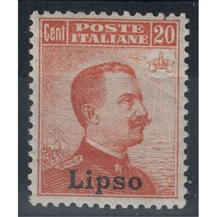 EGEO LIPSO 1922 20c orange watermark crown MNH**