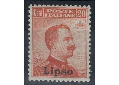 EGEO LIPSO 1922 20c arancio filigrana corona MNH**