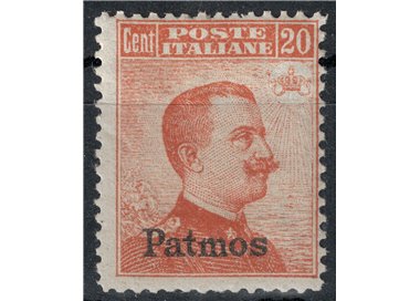 AEGEAN PATMO 1917 20c orange without watermark MNH**