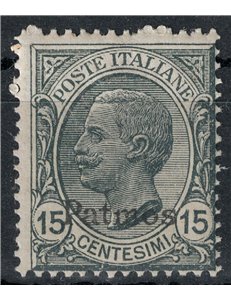 EGEO PATMO 1921 15c ardesia MNH**