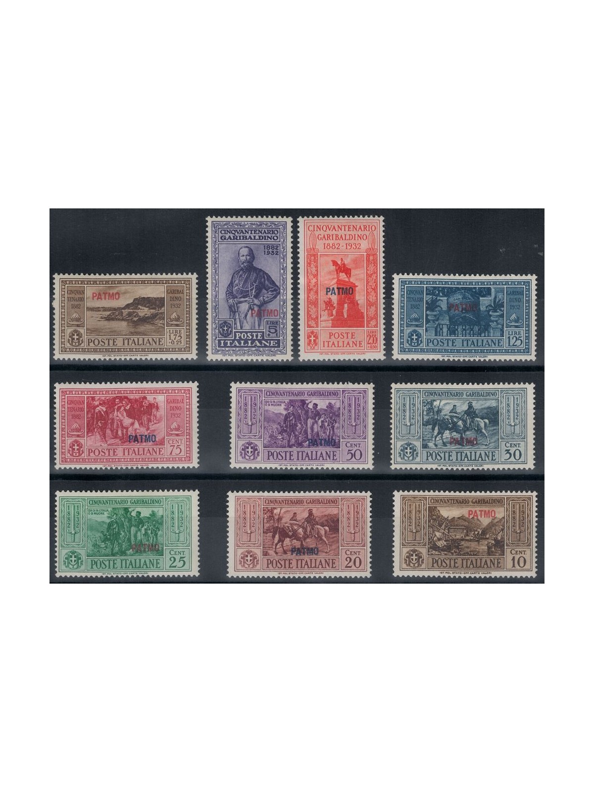 EGEO PATMO 1932 Giuseppe Garibaldi 10v MNH**