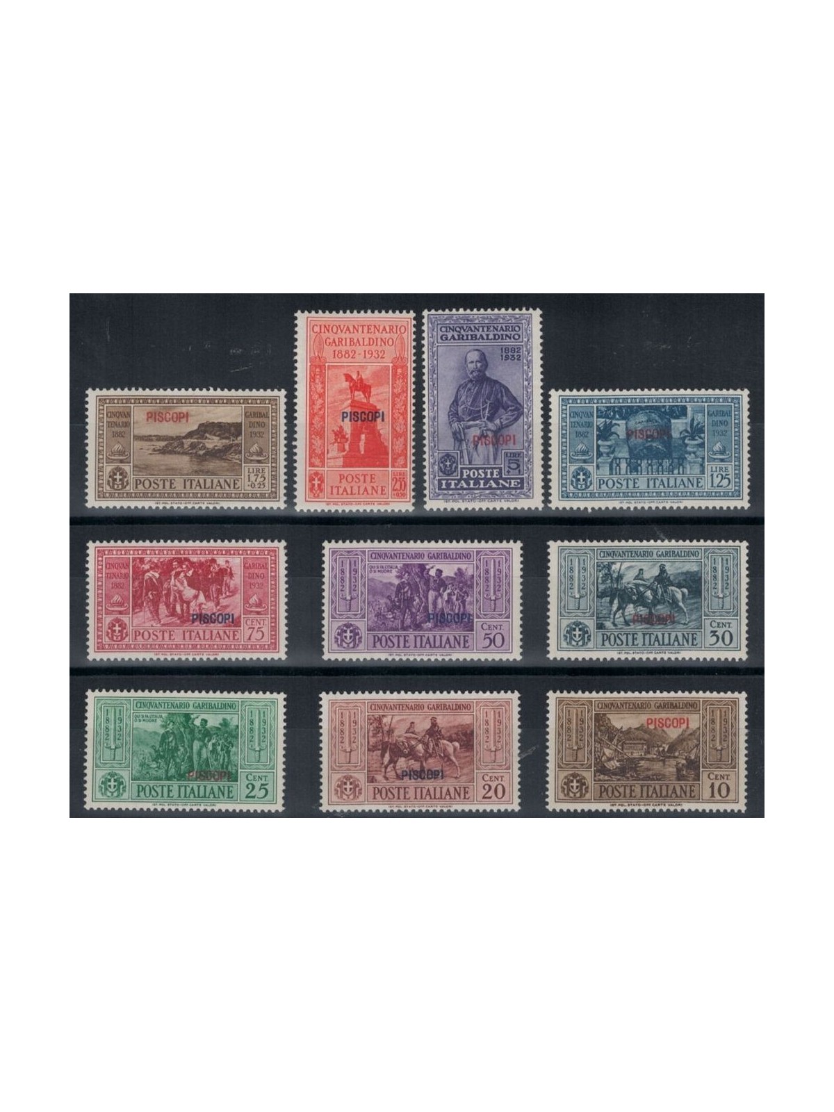 EGEO PISCOPI 1932 Giuseppe Garibaldi 10v MNH**