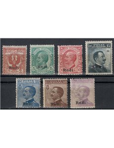 AEGEAN RHODES 1912 Ordinary series 7v MNH**