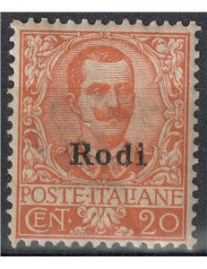 EGEO RODI 1916 20c arancio MNH**