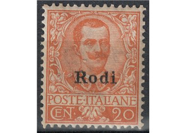 EGEO RODI 1916 20c arancio MNH**
