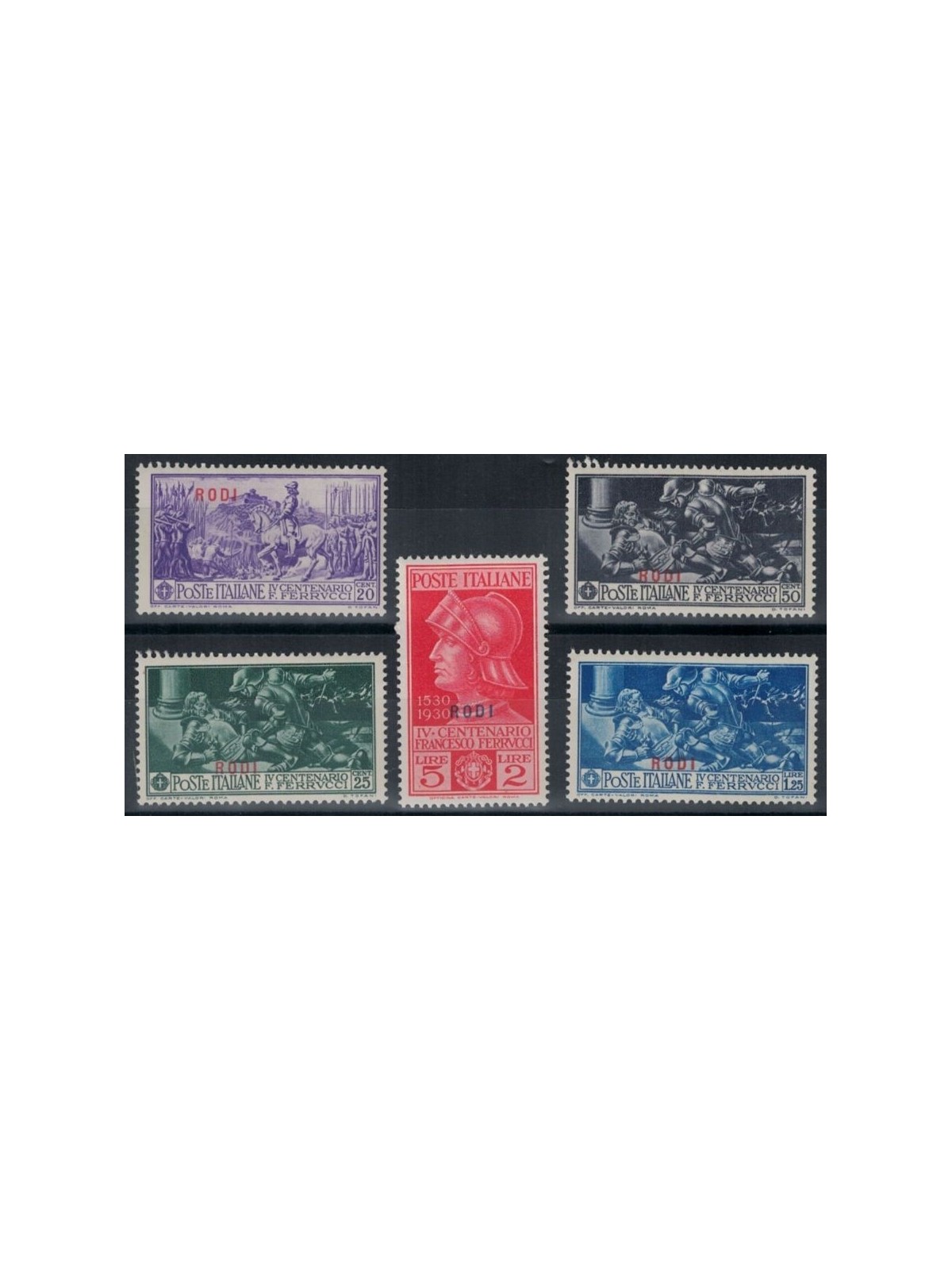 AEGEAN RHODES 1930 Francesco Ferrucci 5v MNH**