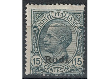 EGEO RODI 1921 15c ardesia MNH**