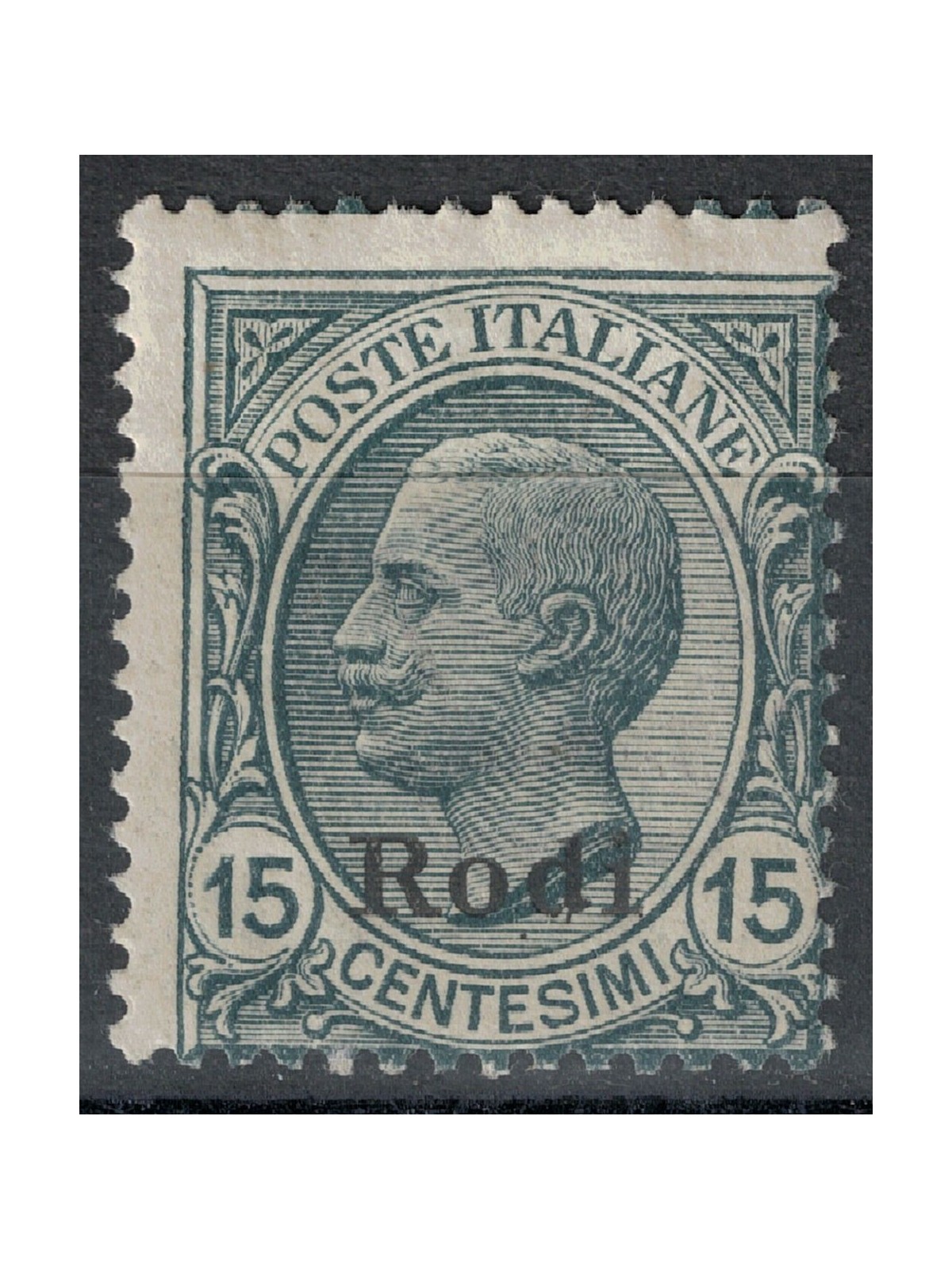 EGEO RODI 1921 15c ardesia MNH**