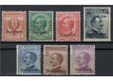 EGEO SCARPANTO 1912 Serie ordinaria 7v MNH**