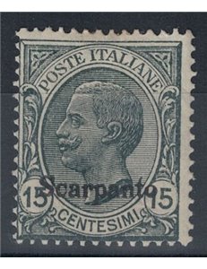 EGEO SCARPANTO 1921 15c slate MNH**