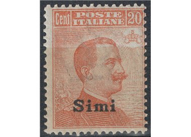 EGEO SIMI 1917 20c arancio senza filigrana MNH**