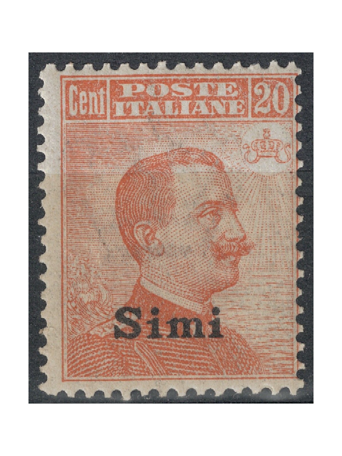 EGEO SIMI 1917 20c arancio senza filigrana MNH**