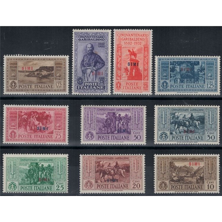 EGEO SIMI 1932 Giuseppe Garibaldi 10v MNH**
