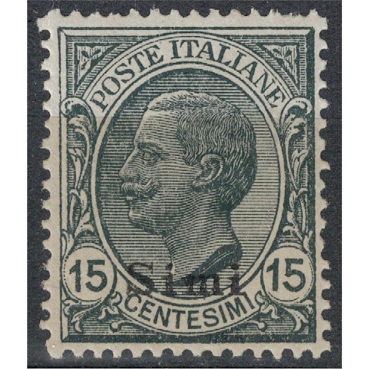 EGEO SIMI 1921 15c slate MNH**