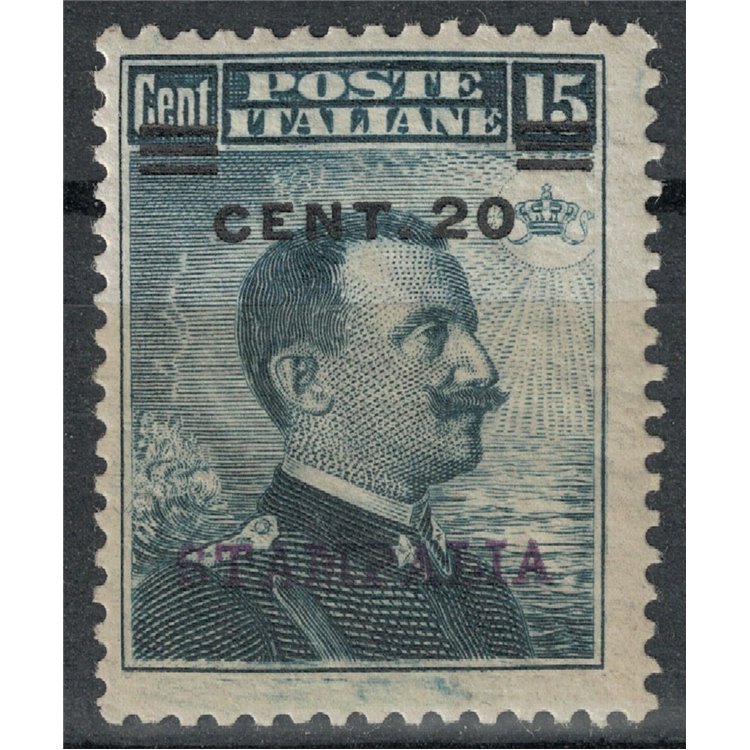 EGEO STAMPALIA 1916 20c su 15c grigio nero MNH**
