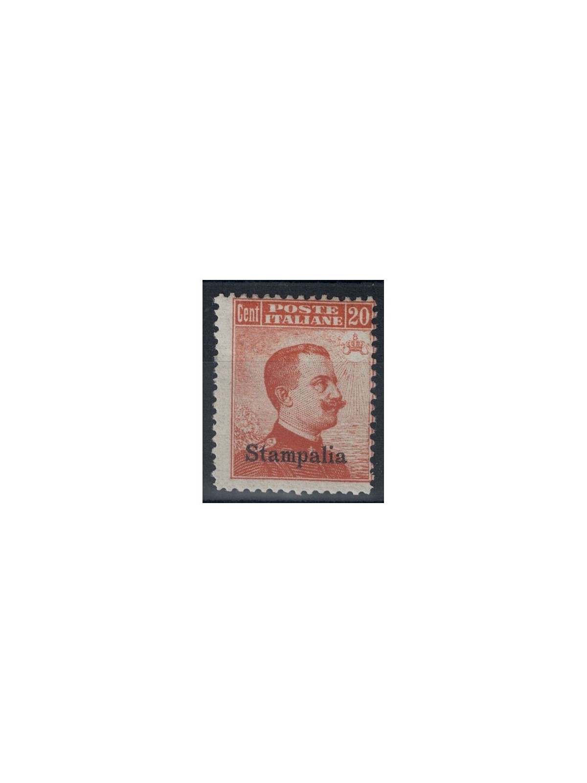 EGEO STAMPALIA 1917 20c orange without watermark MNH**