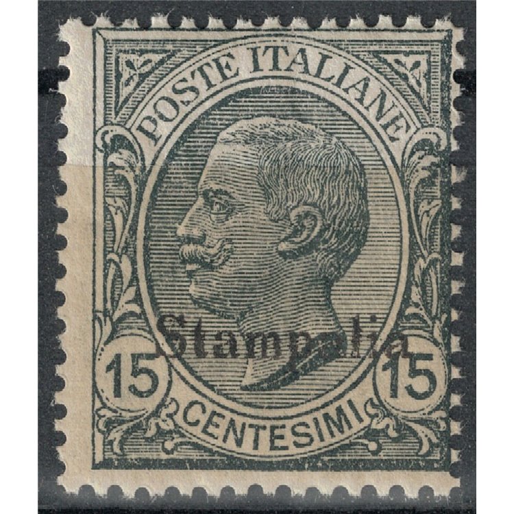 EGEO STAMPALIA 1921 15c ardesia MNH**