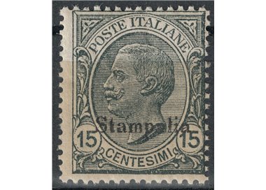 EGEO STAMPALIA 1921 15c ardesia MNH**