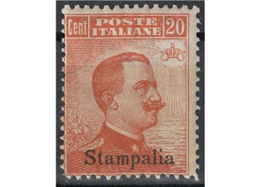 EGEO STAMPALIA 1922 20c arancio filigrana corona MNH**