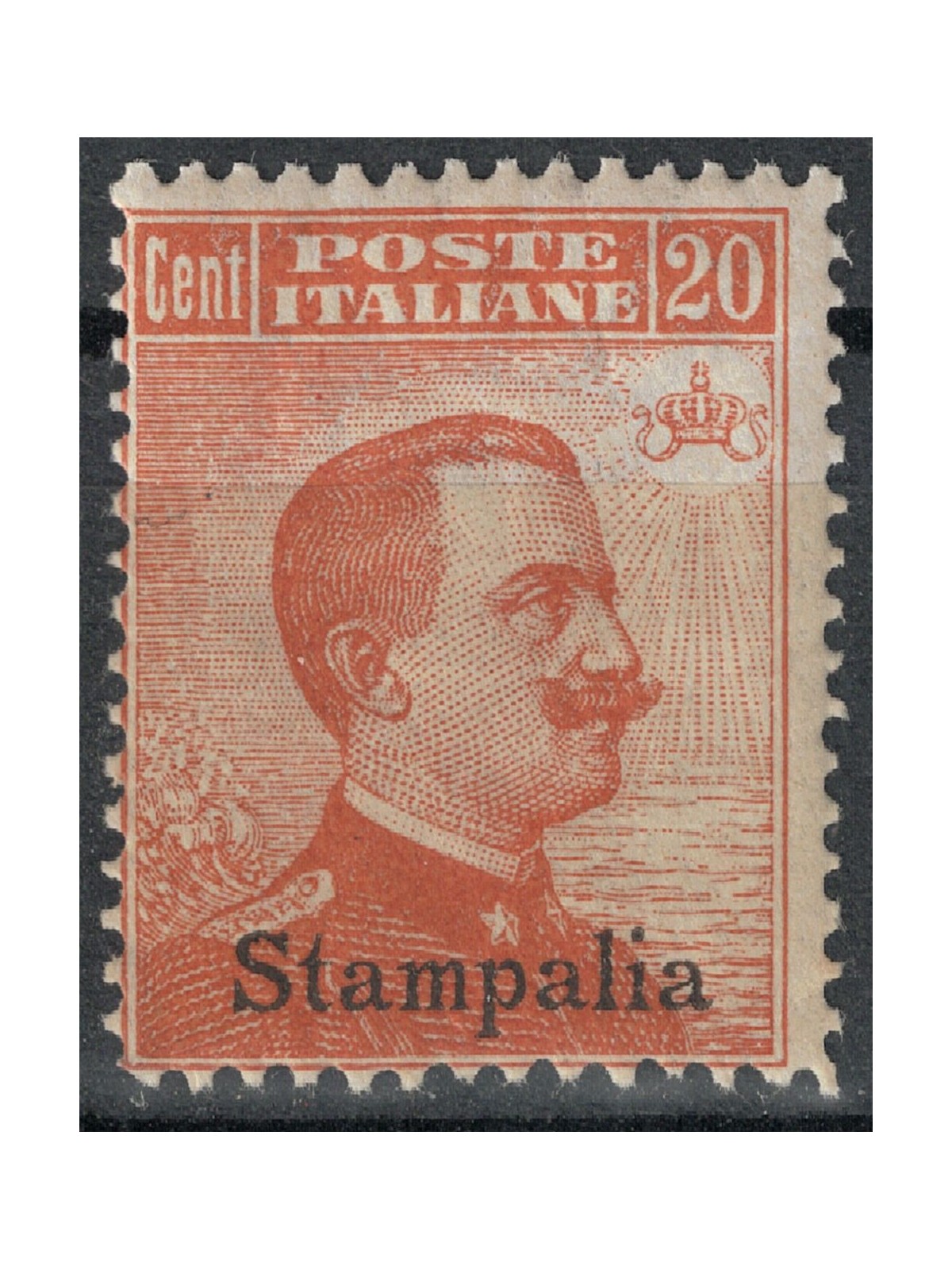 EGEO STAMPALIA 1922 20c arancio filigrana corona MNH**