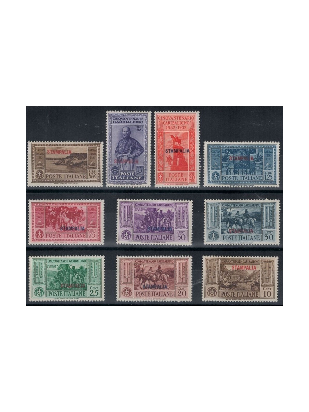 AEGEAN STAMPALIA 1932 Giuseppe Garibaldi 10v MNH**