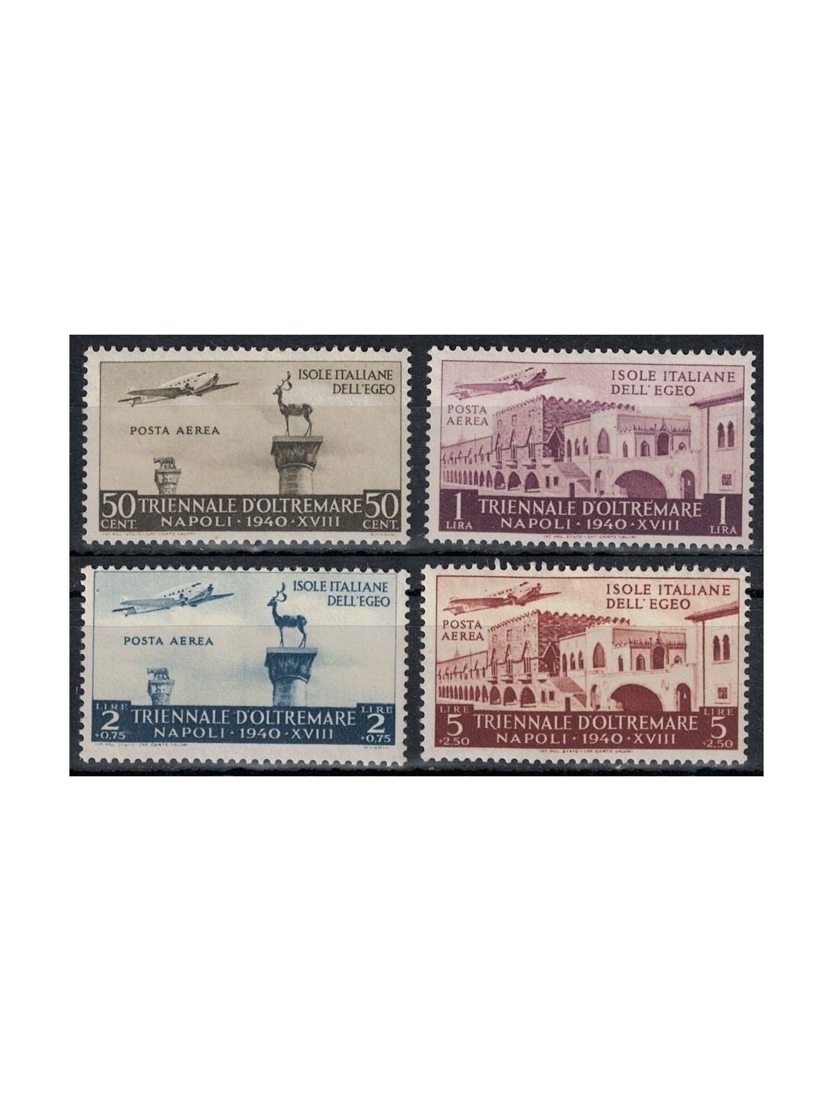 EGEO 1940 Mostra Triennale d'Oltremare (posta aerea) 4v MNH**