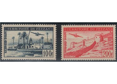 FEZZAN (OCC. FRANCESE) 1950 Posta Aerea 2v MNH**