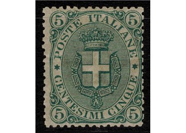 ITALY KINGDOM 1891 Coat of Arms 5c green MH*