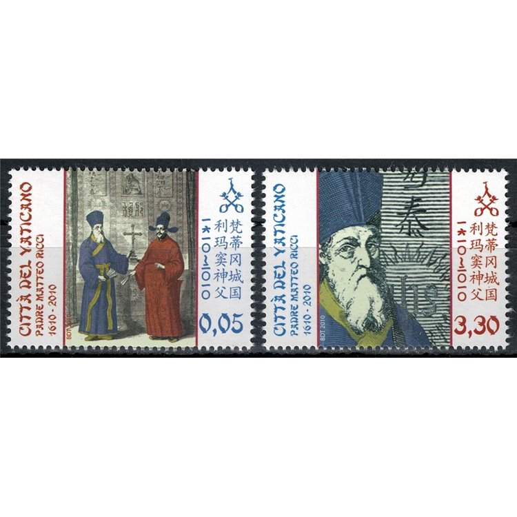 VATICANO 2010 Padre Matteo Ricci 2v MNH**