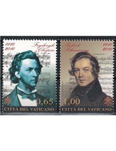VATICAN 2010 Chopin and Schumann 2v MNH**