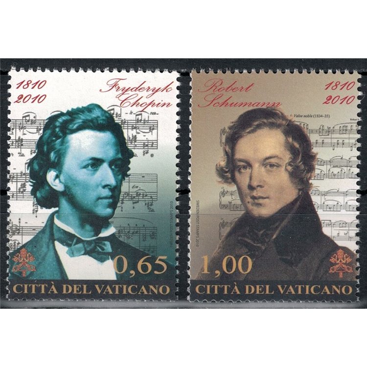 VATICAN 2010 Chopin and Schumann 2v MNH**