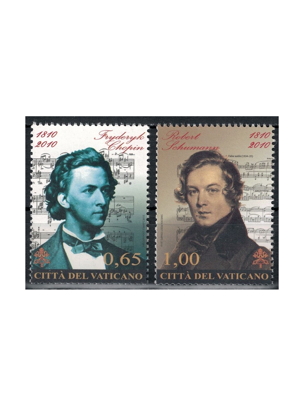 VATICANO 2010 Chopin e Schumann 2v MNH**