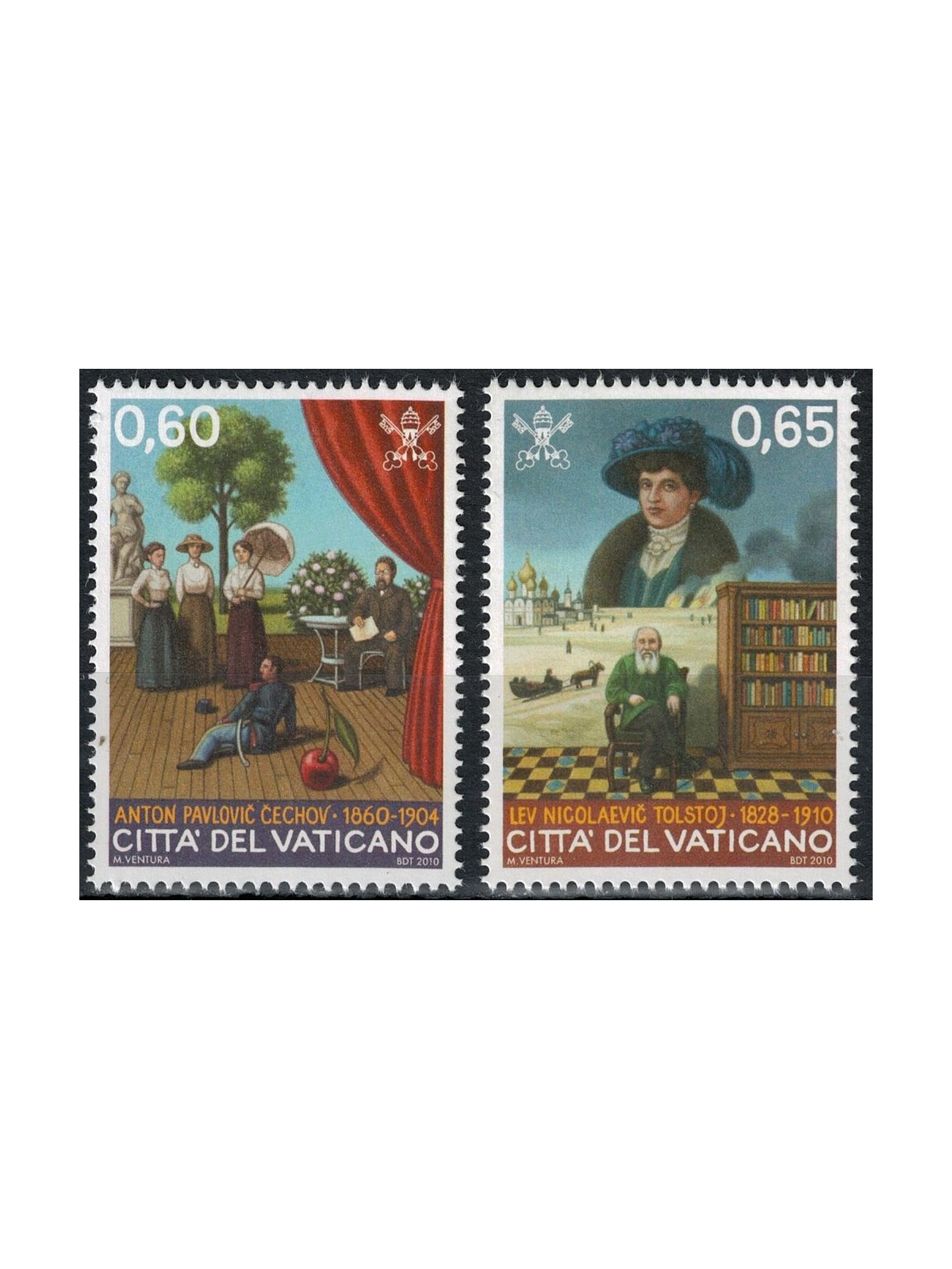 VATICAN 2010 Tolstoy and Chekhov 2v MNH**