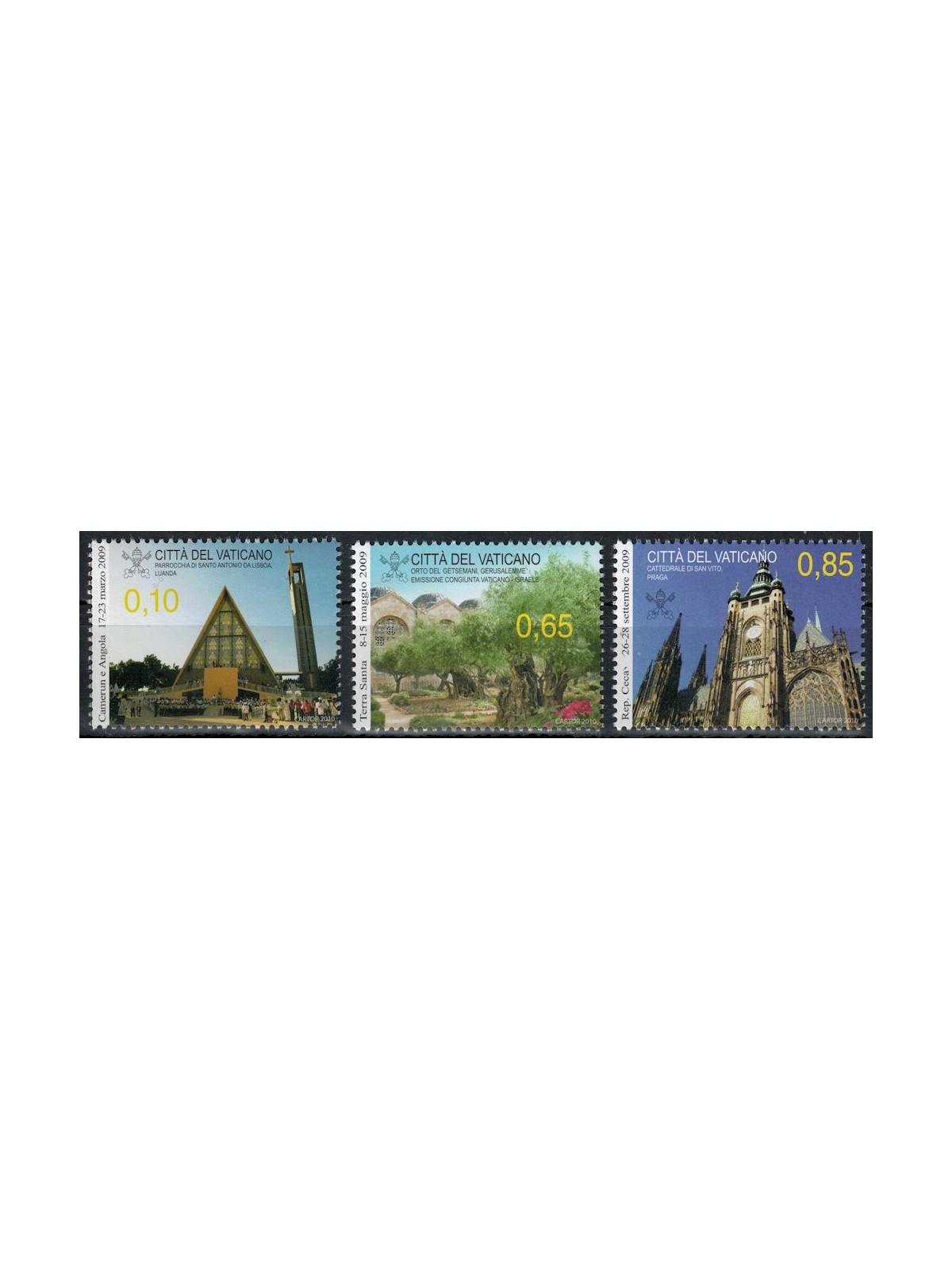 VATICAN 2010 Pope's Travels 3v MNH**