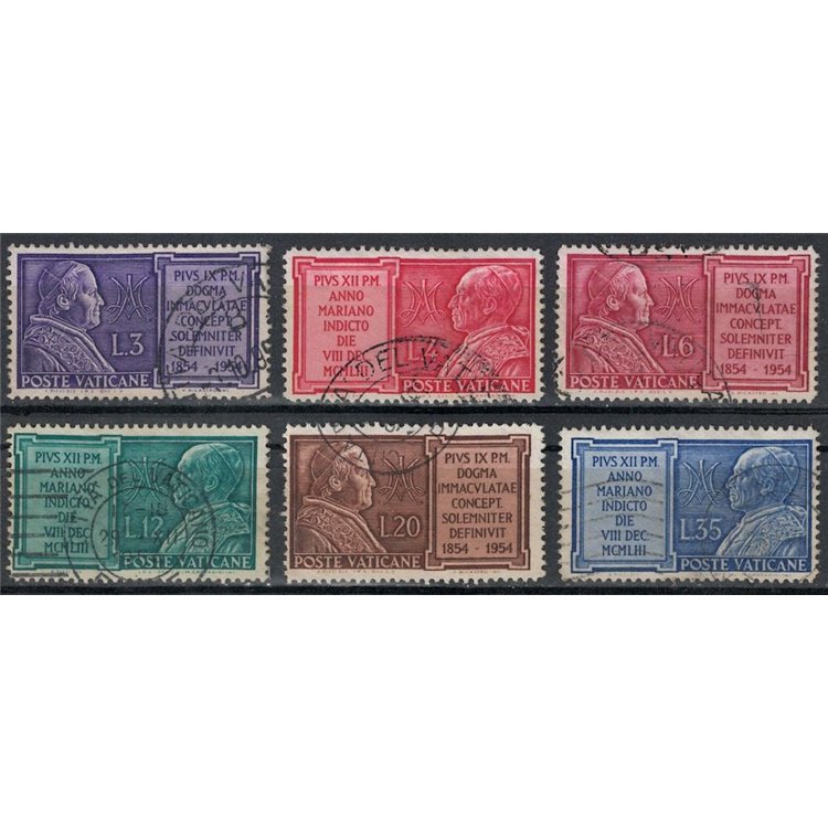 VATICANO 1954 Anno Mariano 6v us