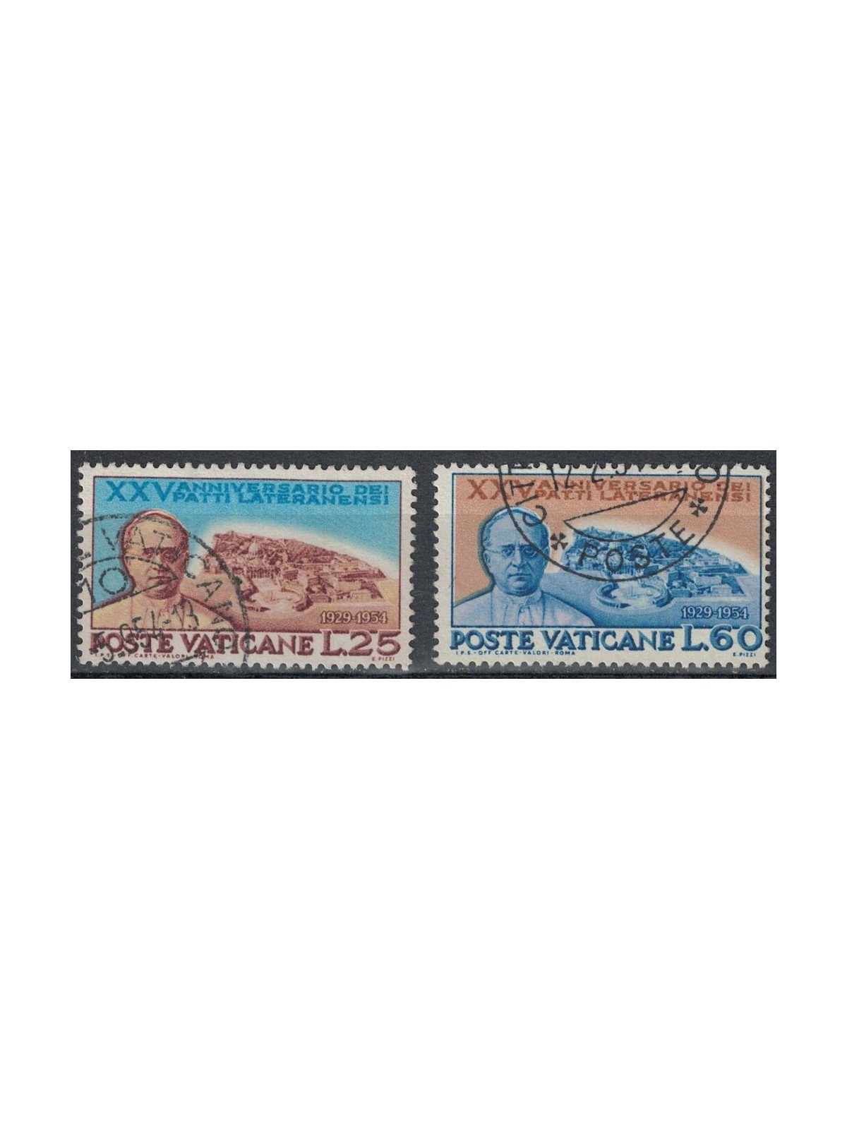 VATICAN 1954 Lateran Pacts 2v us